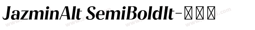 JazminAlt SemiBoldIt字体转换